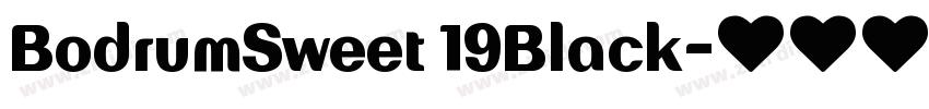 BodrumSweet 19Black字体转换